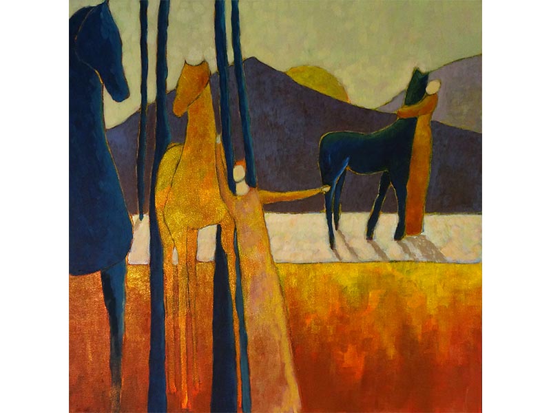 Carole Debret : « Regardez ! » - Peinture sur toile