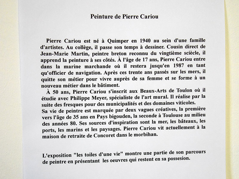 « Pierre Cariou est né à Quimper en 1940... »