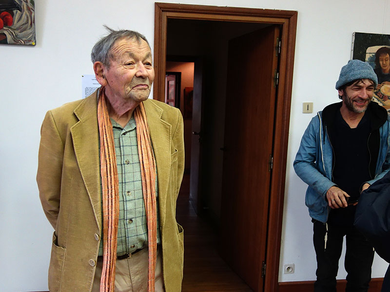 Pierre Cariou pendant la présentation de l'exposition...